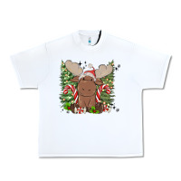 White christmas reindeer Urban Heavy Tee - MaliasSmallBusiness