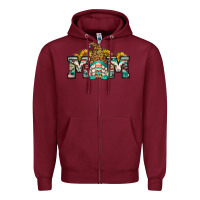 Burgundy mom gnome Zipper Hoodie - Zillion Design Studio