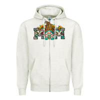 Oatmeal Heather mom gnome Zipper Hoodie - Zillion Design Studio