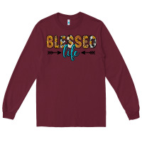 Burgundy blessed life Long Sleeve Tee - Zillion Design Studio