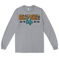 Heather Grey blessed life Long Sleeve Tee - Zillion Design Studio