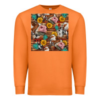 Carrot cow and western seamless pattern Premium Sweatshirt - BundleAndBundleShop