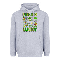 Heather Grey feeling lucky Heavyweight Hoodie - Artiststas
