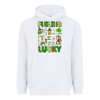 White feeling lucky Heavyweight Hoodie - Artiststas