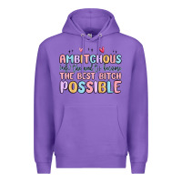 Purple ambitchous (adj.) the need to become the best bitc Premium Hoodie - MaliasSmallBusiness
