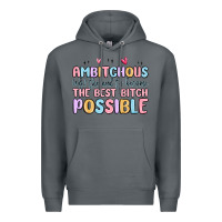 Rock ambitchous (adj.) the need to become the best bitc Premium Hoodie - MaliasSmallBusiness