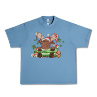Pebble Blue christmas reindeer Urban Heavy Tee - MaliasSmallBusiness