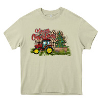 Mossy merry Christmas tractor tree Heavy Core Tee - CowhideDigitalArt
