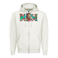 Oatmeal Heather mom horse Zipper Hoodie - Zillion Design Studio