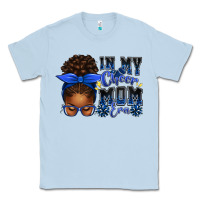 Dusty Blue in my cheer mom era afro messy bun Classic Tee - texasbilliewilder