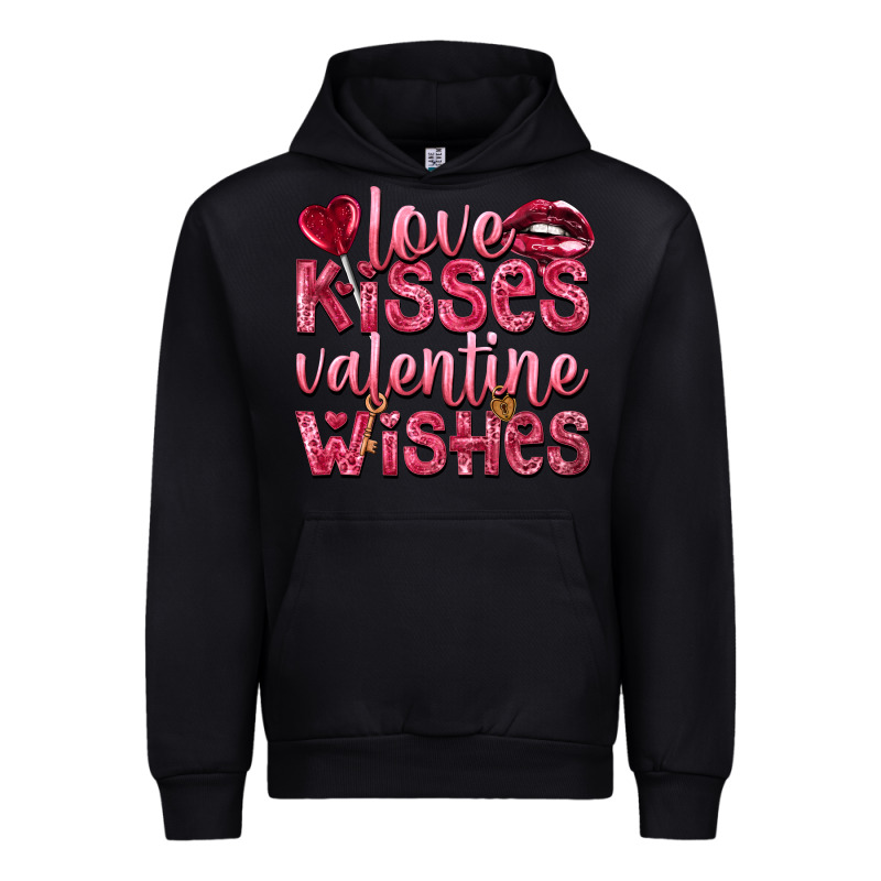 Love Kisses Valentine Wishes Urban Hoodie by NancyCooperArtShop | Teevron