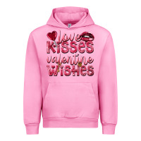 Fuchsia Pink love kisses valentine wishes Urban Hoodie - NancyCooperArtShop