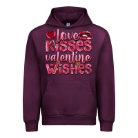 Mauve Wine love kisses valentine wishes Urban Hoodie - NancyCooperArtShop