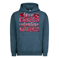 Pigment Midnight Navy love kisses valentine wishes Urban Hoodie - NancyCooperArtShop