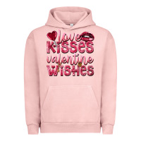 Pigment Salmon love kisses valentine wishes Urban Hoodie - NancyCooperArtShop
