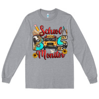Heather Grey school bus monitor Long Sleeve Tee - texasbilliewilder