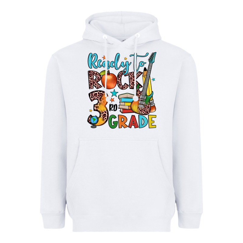 Ready To Rock 3rd Grade Heavyweight Hoodie by JahusDesignShop | Teevron