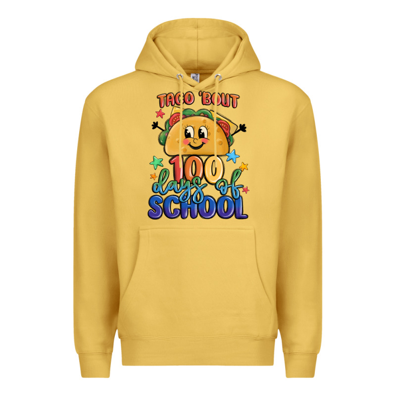 Taco Bout 100 Days Of School Premium Hoodie by MaliasSmallBusiness | Teevron