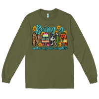 Army Green being a nana makes my life complete Long Sleeve Tee - Zillion Design Studio