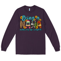 Plum being a nana makes my life complete Long Sleeve Tee - Zillion Design Studio