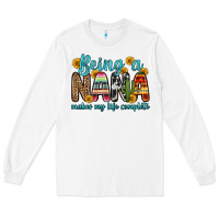 White being a nana makes my life complete Long Sleeve Tee - Zillion Design Studio