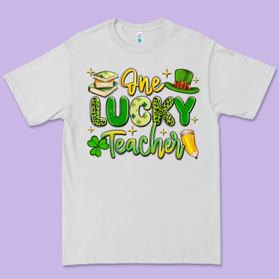 One Lucky Teacher Premium Tee Designed By Artiststas