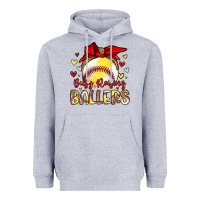 Heather Grey busy raising ballers Heavyweight Hoodie - Artiststas
