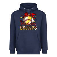 Navy busy raising ballers Heavyweight Hoodie - Artiststas
