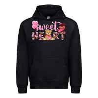Black sweetheart with bear Urban Hoodie - NancyCooperArtShop