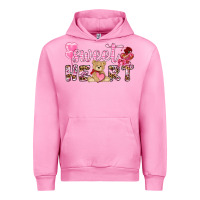 Fuchsia Pink sweetheart with bear Urban Hoodie - NancyCooperArtShop