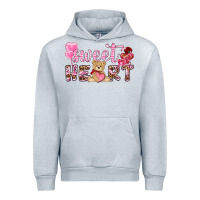Heather Grey sweetheart with bear Urban Hoodie - NancyCooperArtShop