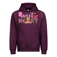 Mauve Wine sweetheart with bear Urban Hoodie - NancyCooperArtShop