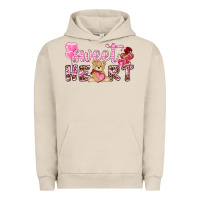 Pigment French Oak sweetheart with bear Urban Hoodie - NancyCooperArtShop