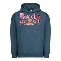 Pigment Midnight Navy sweetheart with bear Urban Hoodie - NancyCooperArtShop