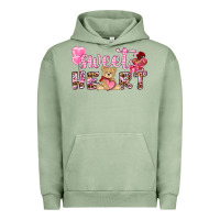 Pigment Oil Green sweetheart with bear Urban Hoodie - NancyCooperArtShop