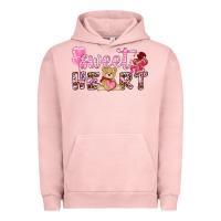 Pigment Salmon sweetheart with bear Urban Hoodie - NancyCooperArtShop