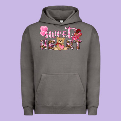 Sweetheart With Bear Urban Hoodie Designed By Nancycooperartshop