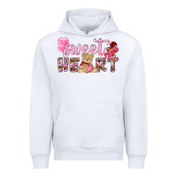 White sweetheart with bear Urban Hoodie - NancyCooperArtShop