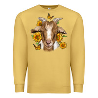 Antique Gold sunflower goat Premium Sweatshirt - Jasminsmagicworld