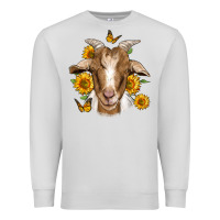 Dove Grey sunflower goat Premium Sweatshirt - Jasminsmagicworld
