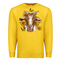 Lemon sunflower goat Premium Sweatshirt - Jasminsmagicworld
