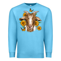 Ocean Blue sunflower goat Premium Sweatshirt - Jasminsmagicworld