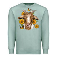 Seafoam sunflower goat Premium Sweatshirt - Jasminsmagicworld