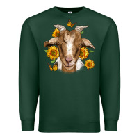 Sports Green sunflower goat Premium Sweatshirt - Jasminsmagicworld