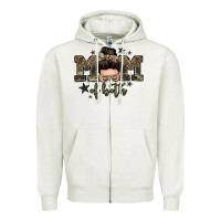 Mom Of Both Boys Messy Bun Zipper Hoodie | Teevron