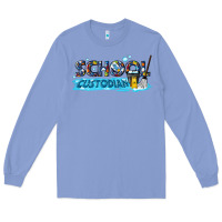 Colony Blue school custodian Long Sleeve Tee - texasbilliewilder