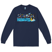 Navy school custodian Long Sleeve Tee - texasbilliewilder