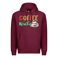 Burgundy coffee weather Premium Hoodie - MaliasSmallBusiness