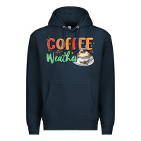 Navy coffee weather Premium Hoodie - MaliasSmallBusiness