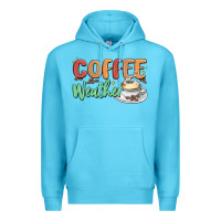 Ocean Blue coffee weather Premium Hoodie - MaliasSmallBusiness